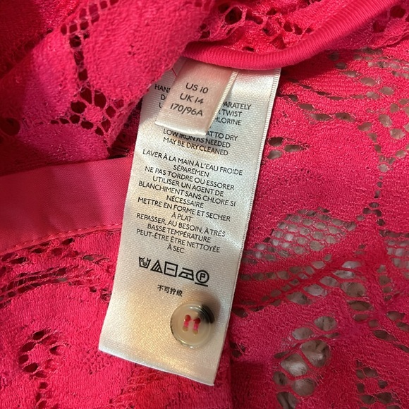 ANTRHRO MAEVE 10 Pink Button-down Open Lace Blouse with roll tab sleeves in EUC - Picture 5 of 9
